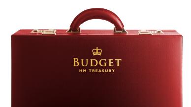 Budget red briefcase 